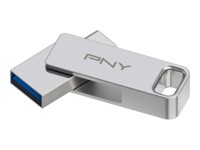 PNY Duo-Link 64GB USB 3.2 Gen 1 / USB-C USB stick Grå