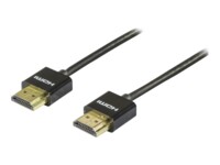 DELTACO HDMI-kabel med Ethernet 1m Sort