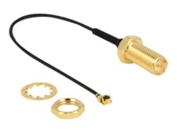 DeLOCK Koaksial 10cm Antennekabel Sort