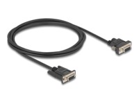 DeLOCK 9-pin D-Sub (DB-9) (female) - 9-pin D-Sub (DB-9) Strøm DC jackstik 5,5 mm (ID: 2,1 mm) (female) Sort 2m Serielt kabel