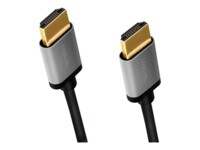 LogiLink HDMI-kabel med Ethernet 2m Sort Grå