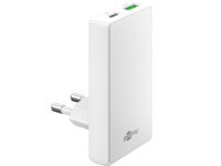 USB-C™ PD GaN Dual Fast Charger 90° Flat (45 W) white, white