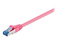 goobay CAT 6a SFTP, PiMF 50cm Patchkabel Magenta