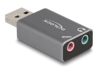 Delock USB-A til hovedtelefon-jackstikadapter Grå