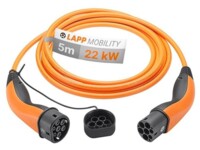 Type 2 Charging Cable, up to 22 kW, 5 m, orange, 5 m, orange