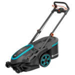 Akku-Rasenmäher PowerMax Duo 46/36V P4A, Ready-To-Use-Set 1, 36Volt (2x18V) (schwarz/grau, 2x Li-Ion Akku 4,0Ah, POWER FOR ALL ALLIANCE)