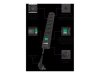 EVER OPTIMA Strømstødsbeskytter 6-stik 10A Sort