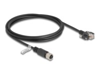 DeLOCK CAT 5e Kabel med folie og kobberfletning (FTP) 2m Netværkskabel Sort