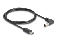 DeLOCK 24 pin USB-C (kun strøm) (male) - Strøm DC jackstik 5,5 mm (ID: 2,1 mm) (male) Sort 1.5m Strømkabel