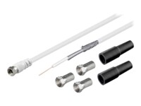 goobay RF-kabel Dobbelt afskærmet koaksial 30m Hvid Hvid