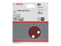 Bosch Expert for Wood and Paint C430 Sandpapirssæt Tilfældig kredsløbssliber Træ Maling 125 mm P80(korn) 5 stk