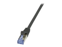 LogiLink PrimeLine CAT 6a SFTP, PiMF 0.5m Patchkabel Sort