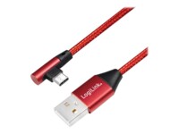 LogiLink USB 2.0 USB-kabel 1m Rød