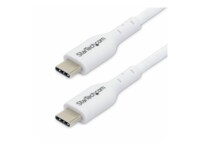 StarTech.com 2m (6.6ft) White USB-C Charging Cable, USB C Cable, USB 2.0 Type-C Laptop Charger Cord, 60W 3A Power Delivery, TPE Jacket, USB-C Data Transfer Cable, M/M USB Type-C kabel 2m Hvid