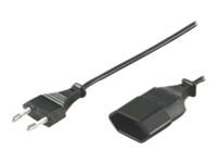 DELTACO DEL-109AE Forlængerkabel til strøm 3m Sort