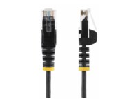 StarTech.com 1m CAT6 Cable - Black Slim CAT6 Patch Cord - Snagless - LSZH CAT 6 1m Patchkabel Sort