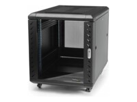 StarTech.com 15U 19' Server Rack Cabinet - 4 Post Adjustable Depth (6-32') Locking Knock Down Enclosure - Mobile w/Glass Door & Casters (RK1536BKF) Rack Sort