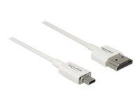 Delock High Speed HDMI with Ethernet HDMI-kabel med Ethernet 50cm Hvid