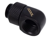 Alphacool Eiszapfen Vinklet fitting til flydende kølesystem 1-pack Sort