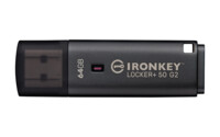 Kingston Technology IronKey Locker+ 50 G2 64GB 3.2 Gen 1 USB stick Sort