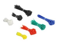 Delock Cable tie assortment box 600 pieces assorted colours Sort Blå Grøn Rød Hvid Gul