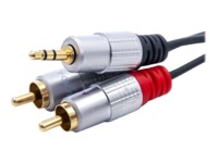 Qoltec Audiokabel 3m Sort