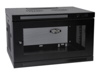 Tripp Lite SmartRack 6U Low-Profile -Depth Wall-Mount Rack Enclosure Cabinet Rack Sort