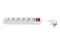 goobay Stikdåse 6-stik 16A Hvid 5m