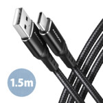 AXAGON USB 2.0 USB Type-C kabel 1.5m Sort
