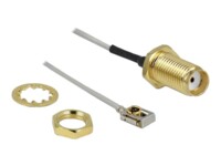 DeLOCK Antennekabel Koaksial 20cm Grey Sort Sort Grå