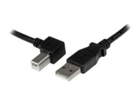 StarTech.com 3m USB 2.0 A to Left Angle B Cable Cord - 3 m USB Printer Cable - Left Angle USB B Cable - 1x USB A (M), 1x USB B (M) (USBAB3ML) USB-kabel 3m Sort
