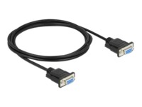 Delock Nulmodem-kabel 2m Sort