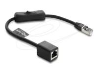 Delock CAT 6 Foldet uskærmet snoet par (F/UTP) Forlængerkabel til netværk Sort