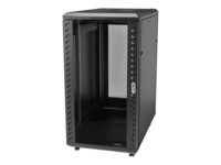 StarTech.com 32U 19' Server Rack Cabinet, Adjustable Depth 6-32', Lockable 4-Post Network/Data/AV Equipment Rack Enclosure Glass Door & Casters, Flat Pack, 1763lb/800kg Capacity - Free Standing Server Rack (RK3236BKF) Rack Sort