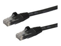 StarTech.com 15m CAT6 Cable - Black Snagless CAT 6 Wire - 100W RJ45 UTP 650MHz Category 6 Network Patch Cord UL/TIA (N6PATC15MBK) CAT 6 Ikke afskærmet parsnoet (UTP) 15m Patchkabel Sort