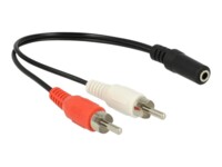 Delock Audiokabel 20cm Sort