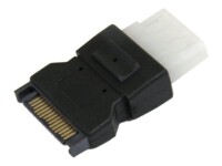 StarTech.com 15 pin Serial ATA strøm (male) - 4-PIN intern strøm (female) Sort Strømforsyningsadapter