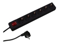 Bachmann SELLY Stikdåse 6-stik Sort 1.5m