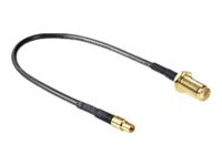 DeLOCK 20cm Antennekabel Sort