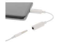 DELTACO USBC-1145 USB-C til hovedtelefon jackstikadapter 11cm