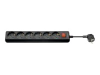 goobay NK 600S-150 CS Strømfordelingsenhed 6-stik 16A Sort 1.5m