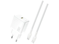 Dudao A26LEU 20W GaN Charger + Lightning White