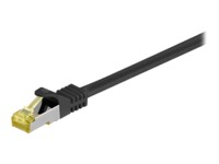 goobay CAT 7 SFTP, PiMF 25cm Patchkabel Sort