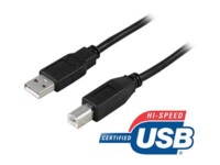 DELTACO USB-kabel 2m Sort