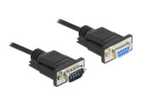 Delock Serielforlængerkabel 3m Sort