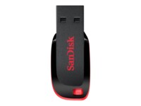 SanDisk Cruzer Blade 128GB USB USB stick Sort Rød