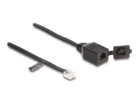 DeLOCK 20cm Forlængerkabel til telefon Sort