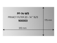 PORT Professional Privacy-filter for skærm 14'