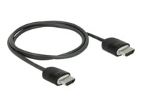 Delock Premium HDMI-kabel med Ethernet 1m Sort