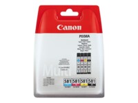 Canon CLI 581 BK/C/M/Y Multi Pack Sort Gul Cyan Magenta 200 sider (sort), 250 sider (farve) Blækbeholder